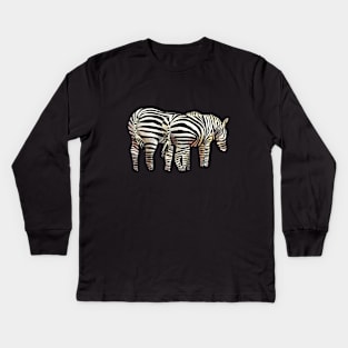 Butts of zebras Kids Long Sleeve T-Shirt